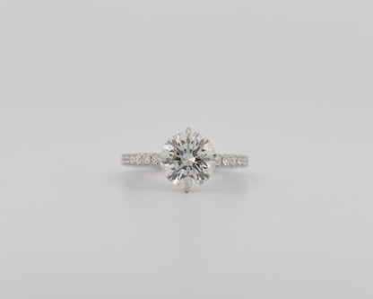 Signature Solitaire with French Pavé