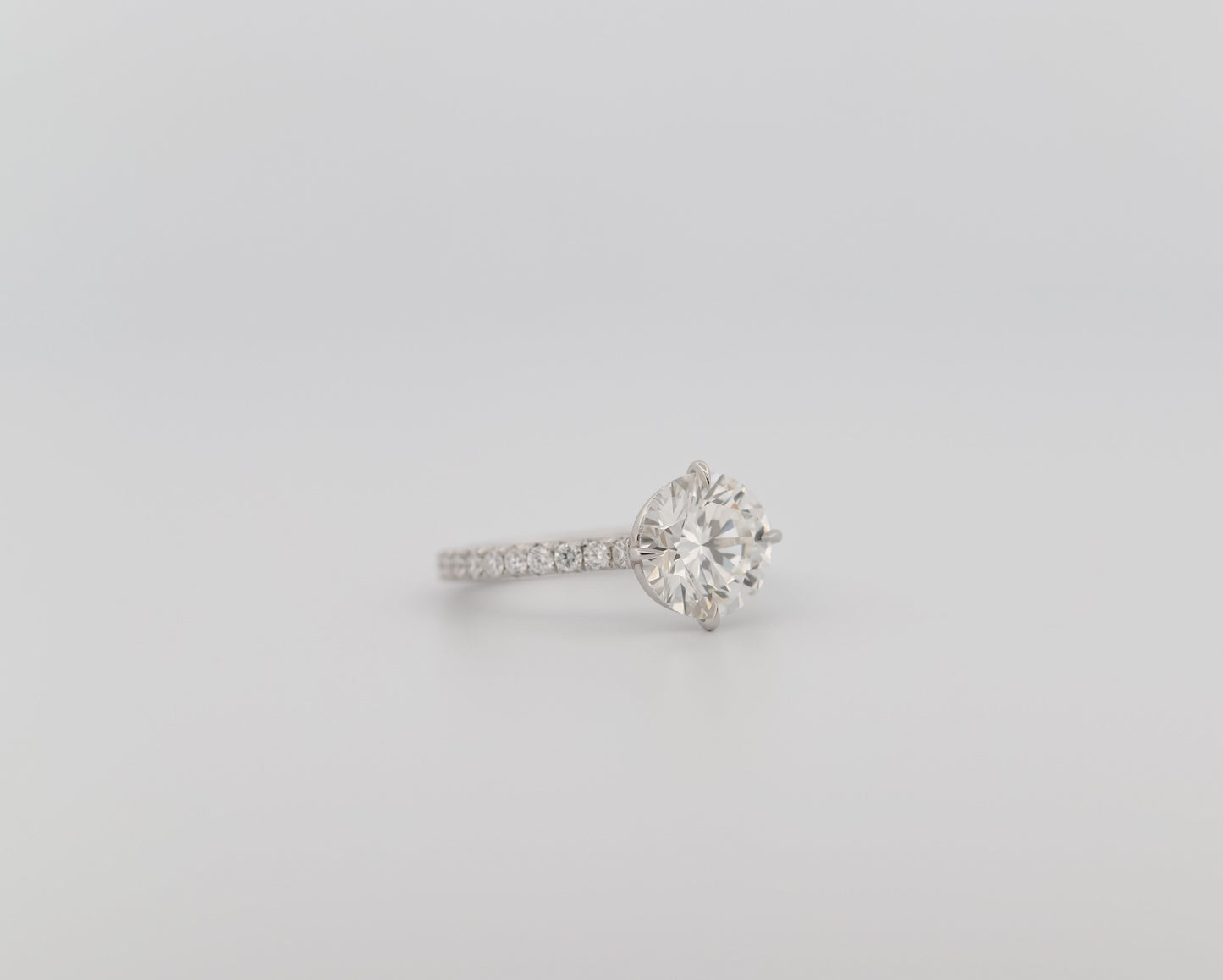 Signature Solitaire with French Pavé