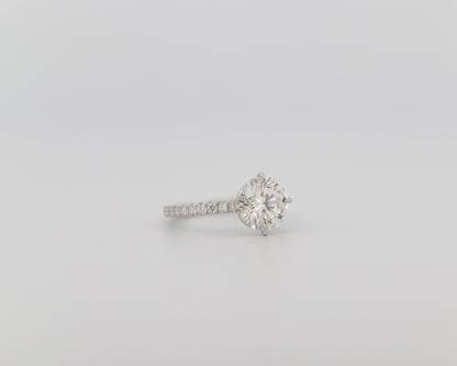Signature Solitaire with French Pavé