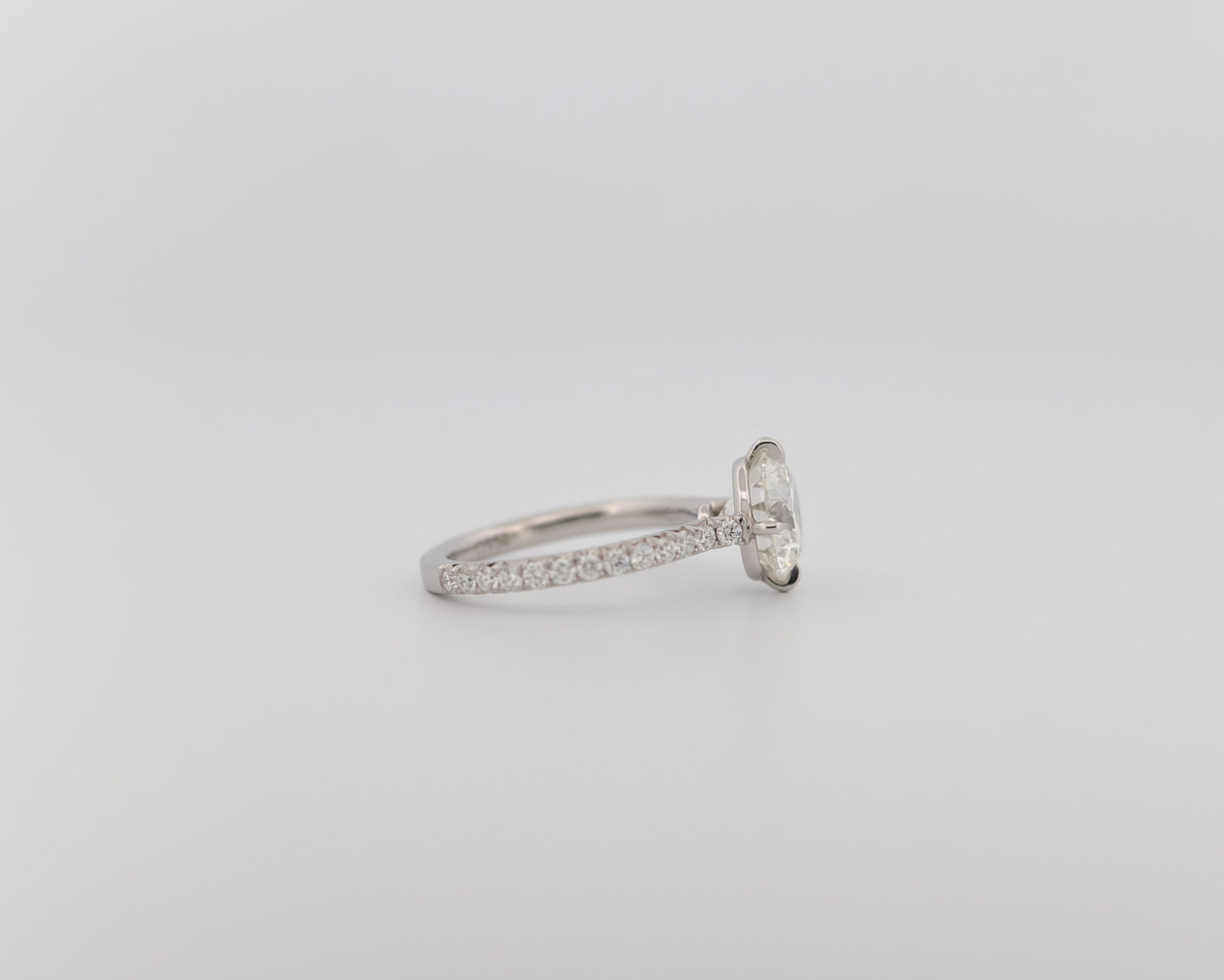 Signature Solitaire with French Pavé