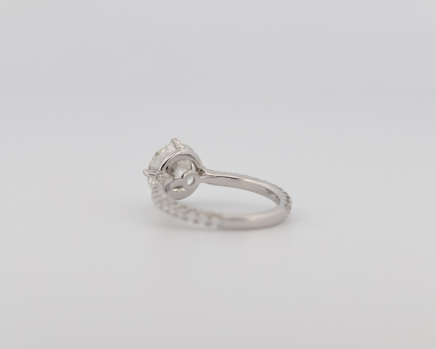 Signature Solitaire with French Pavé
