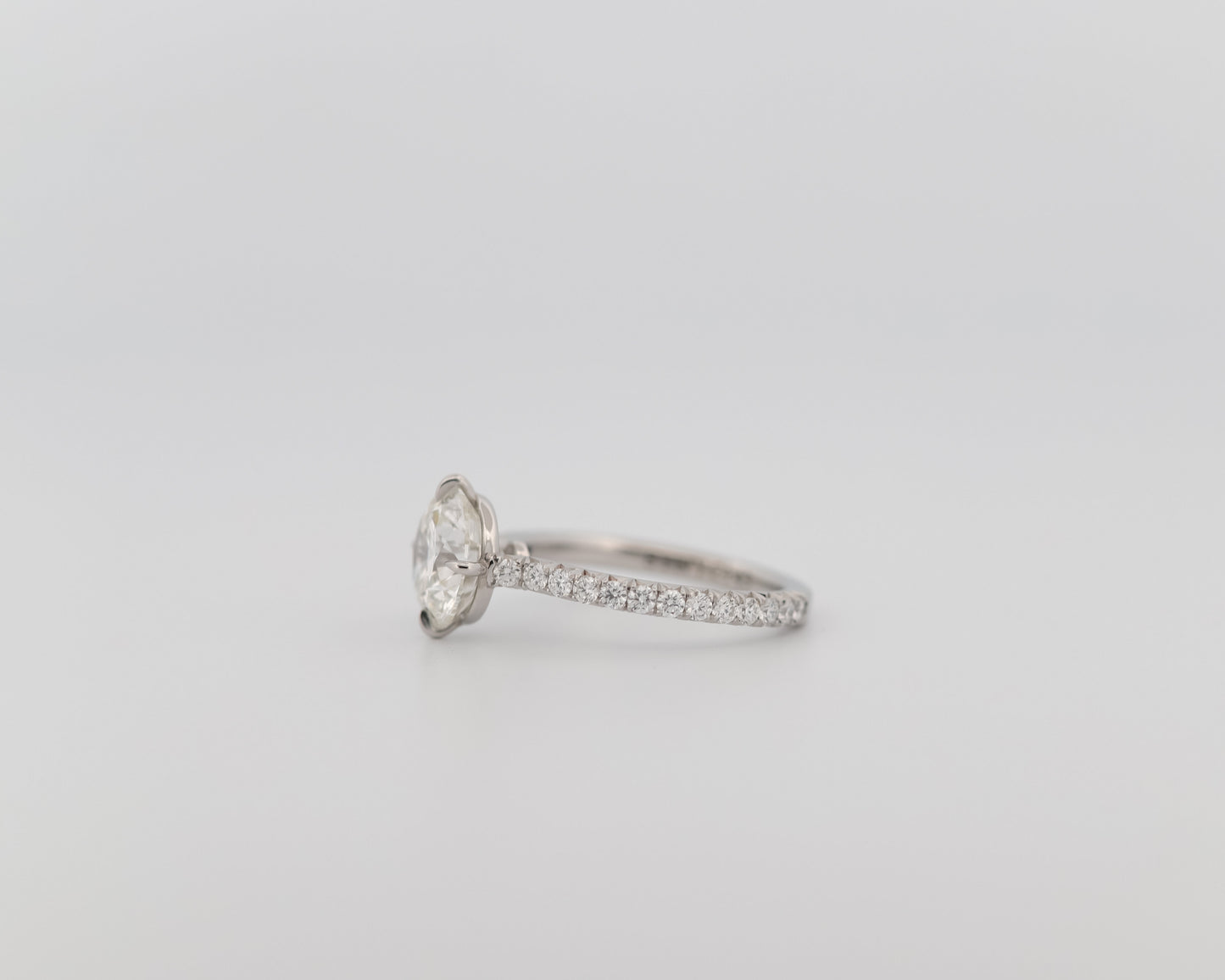 Signature Solitaire with French Pavé
