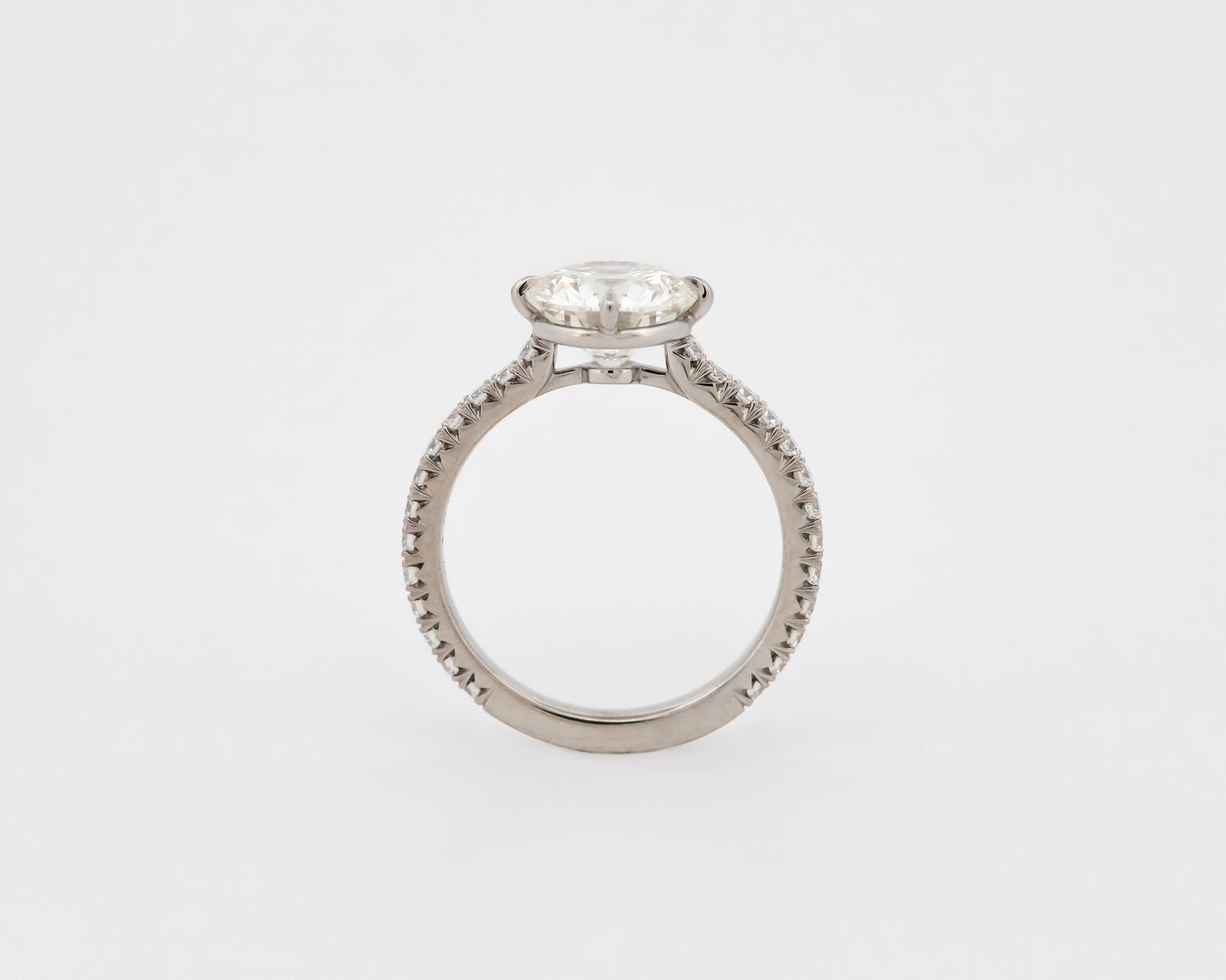 Signature Solitaire with French Pavé