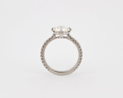 Signature Solitaire with French Pavé